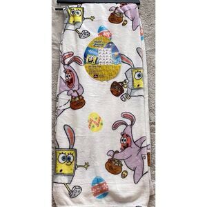 Spongebob Squarepants Patrick Easter Eggs Soft Throw Blanket 50” X 70” NEW